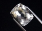 Preview: White Topaz 16,03 Ct. - cushion with checkerboard 16 x 13 mm Brazil