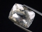 Preview: White Topaz 16,03 Ct. - cushion with checkerboard 16 x 13 mm Brazil