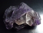 Preview: Fluorite specimen 80 mm dark violet crystals - Minerva mine, Illinois, USA