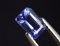 Preview: Tansanit 0,85 Ct. Oktagon 6 x 4 mm - feinstes Blauviolett