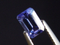 Preview: Tansanit 0,85 Ct. Oktagon 6 x 4 mm - feinstes Blauviolett