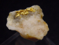 Preview: Gold crystalline in Quartz specimen 16 mm - Brusson, Val d'Aosta, Italy