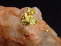 Preview: Gold crystalline in Quartz specimen 62 mm - Minas Gerais, Brazil