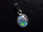 Preview: Opal / Edelopal Anhänger 10 x 8 mm Oval Cabochon Triplette - Australien