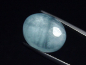 Preview: Aquamarin 9,02 Ct. 14 x 11 mm Oval Cabochon