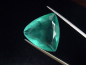 Preview: Fluorite 45,81 Ct. intense blue green facet cut - Hesselbach, Germany