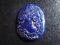 Preview: Lapislazuli Kamee 44,42 Ct. griechische Göttin 34 x 25,5 mm