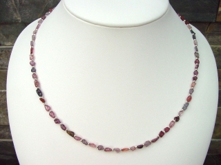 Spinel necklace 53,60 Ct. modern with silver