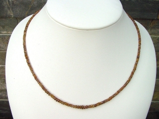 Grossular Garnet necklace 54,60 Ct. faceted