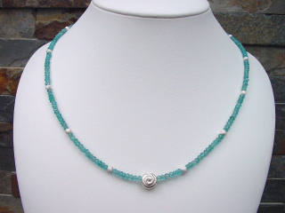 Apatite necklace with Silver