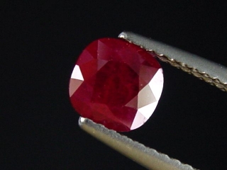 Ruby 1,22 Ct. heated cushion cut - Markara, India