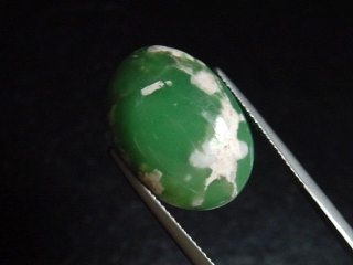 Variscit 12,88 Ct. intensives Grün Oval Cabochon Utah, USA