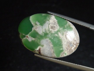 Variscit 13,53 Ct. intensives Grün Oval Cabochon Utah, USA