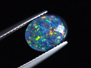 Opal 10 x 8 mm oval cabochon triplet - Australia