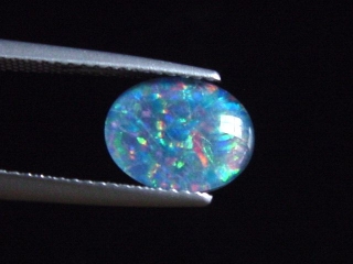 Opal 10 x 8 mm oval cabochon triplet - Australia