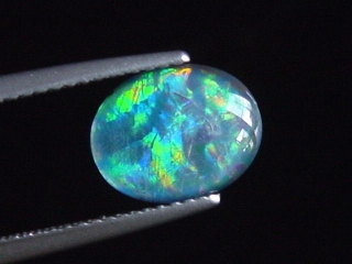 Opal 10 x 8 mm oval cabochon triplet - Australia