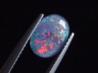 Opal 10 x 8 mm oval cabochon triplet - Australia