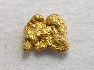 Gold nugget 4 mm - Ruihtu-Äytsi, Lappia, Finland