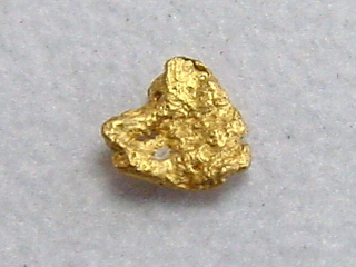 Gold nugget 4 mm - Ruihtu-Äytsi, Lappia, Finland
