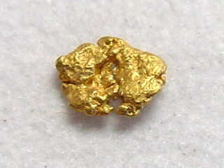 Gold nugget 4 mm - Palsinoja, Lappia, Finland