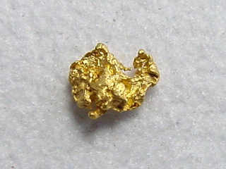 Gold nugget 4 mm - Kaareoja, Lappia, Finland