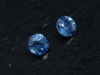 Blue Sapphire pair 0,28 Ct. round