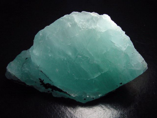 Fluorite crystal 86 mm aqua blue - Grube Hesselbach, Schwarzwald, Germany