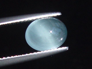 Aquamarin Katzenauge 2,03 Ct. oval Cabochon Brasilien