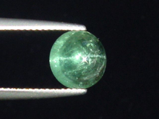 Verdelite Tourmaline cat's eye 2,00 Ct. round cabochon Brazil