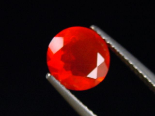 Feueropal 1,12 Ct. Rund 8 mm Mexiko