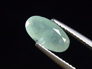 Grandidierite 1,55 Ct. rare faceted oval Madag. B-quality