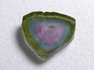 Watermelon Tourmaline 3,01 Ct. polished crystal slice Brazil