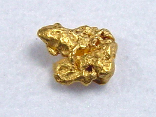 Gold nugget 5,5 mm - Selperinoja, Lappia, Finland