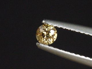 Kassiterite 0,39 Ct. 3,5 mm round faceted - Böhmen, Czech Rep.