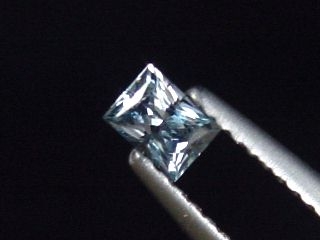 Saphir stahlblau 0,32 Ct. Naturfarbe Baguette Tansania