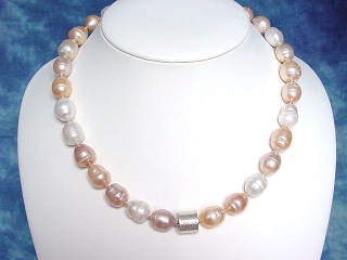 Multicolor Pearl necklace 393,70 Ct. baroque pearls 12-13 mm 48 cm