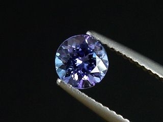 Tanzanite 0,79 Ct. round - finest blue violet
