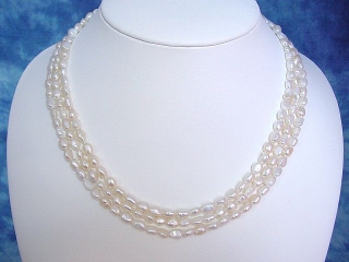 140 cm extra long Pearl necklace - fine 6-6,5 mm Baroque Pearls
