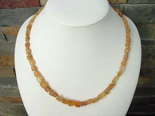 Imperial Topaz necklace 170,70 Ct. fine Imperial Topaz crystal necklace 51 cm