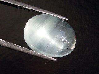 Aquamarine cat's eye 16,18 Ct. - oval cabochon Brazil