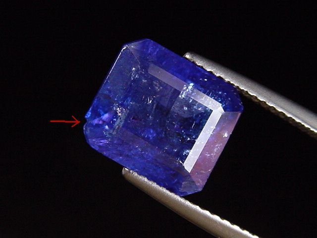 Tanzanite 6,82 Ct. finest color octagon B-quality