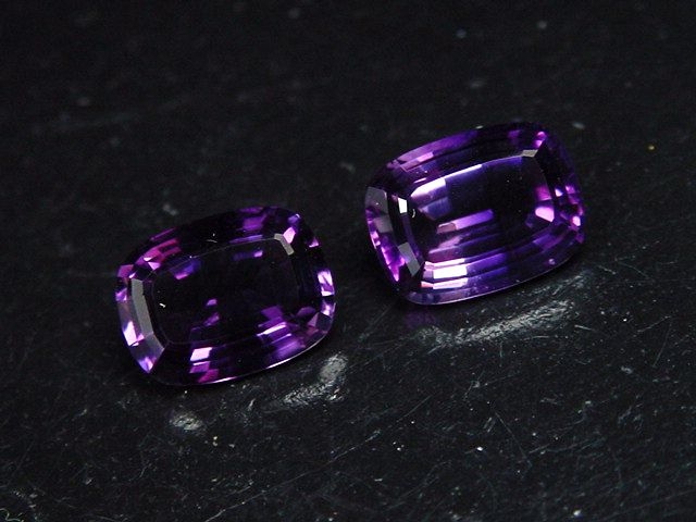 Amethyst pair 7,03 Ct. antique cut Brazil