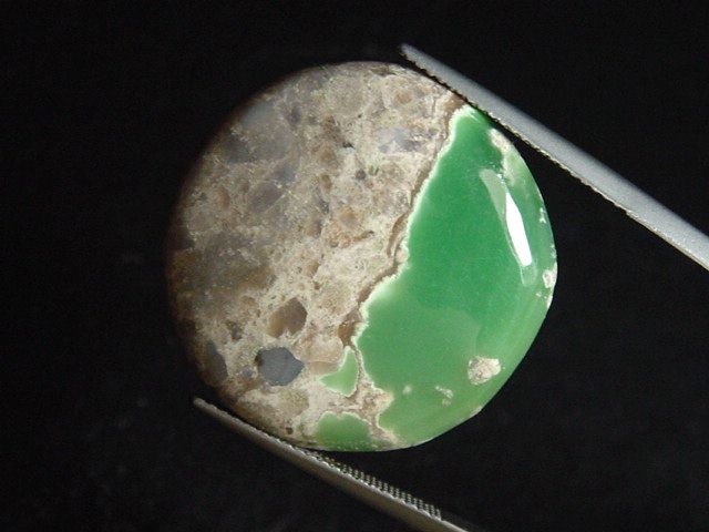 Variscit 20,75 Ct. intensives Grün Rund Cabochon Utah, USA