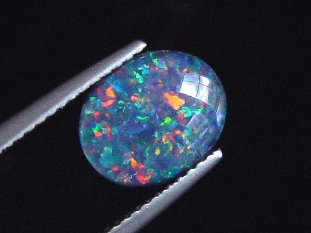 Opal / Edelopal 10 x 8 mm Oval Cabochon Triplette - Australien