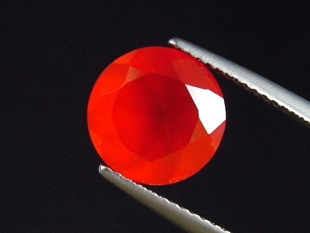 Karneol 2,97 Ct. leuchtendes orangerot 10 mm Rund Indien