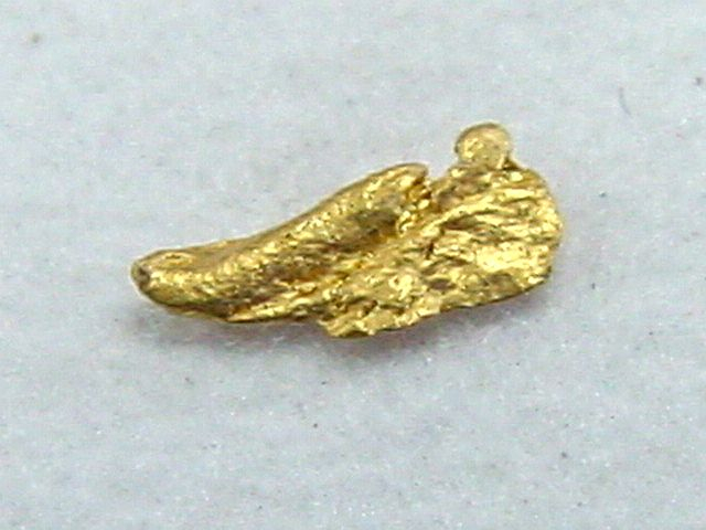 Gold nugget 5 mm - Kaareoja, Lappia, Finland