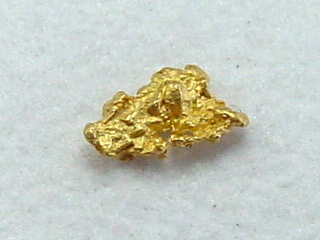 Gold nugget 5 mm - Kaareoja, Lappia, Finland