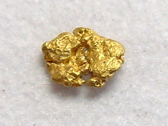 Gold nugget 4 mm - Palsinoja, Lappia, Finland