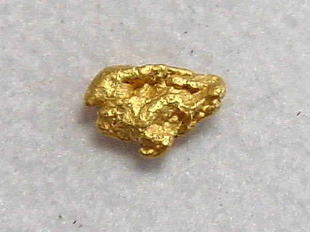 Gold nugget 4,5 mm - Kaareoja, Lappia, Finland