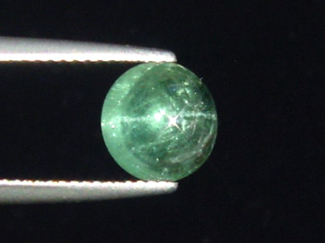 Verdelite Tourmaline cat's eye 2,00 Ct. round cabochon Brazil